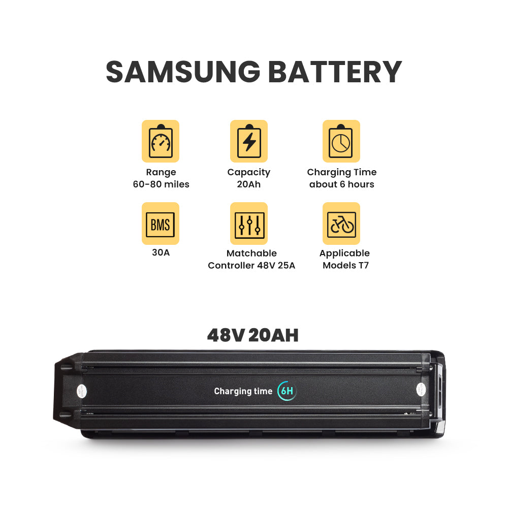 T7 Pro 52V 20Ah Herausnehmbarer Samsung Li-Ionen-Akku